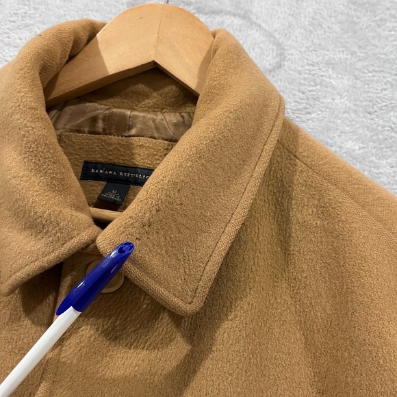 Banana Republic Peacoat‎ Men's Medium Coat Wool Cashmere Preppy - Picture 4 of 13